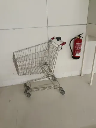 Carro de supermercado metálico