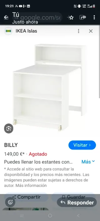 Escritorio librería BILLY IKEA blanco