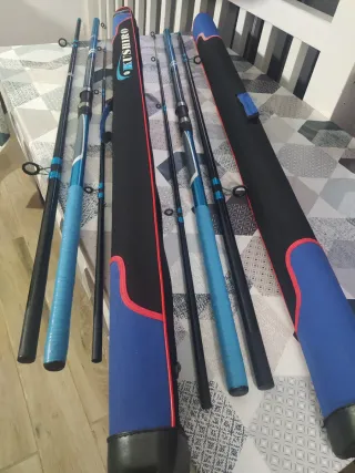 Cañas de pescar Caperlan con fundas