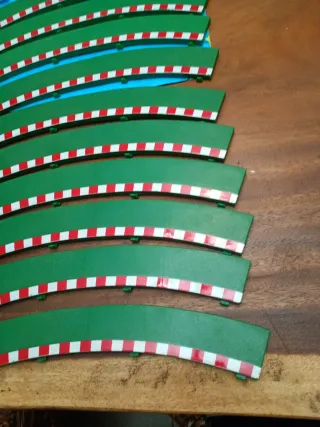 Scalextric Lote 10 Bordes Curva R2 pista negra