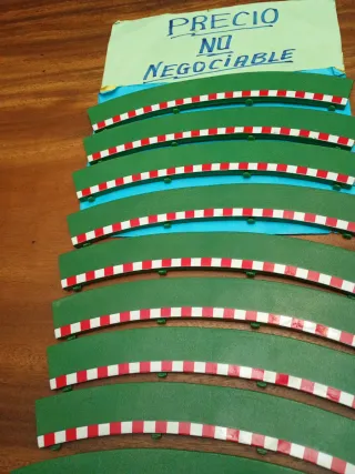 Scalextric Lote 10 Bordes Curva R2 pista negra