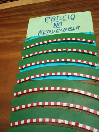 Scalextric Lote 10 Bordes Curva R2 pista negra