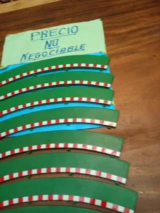 Scalextric Lote 10 Bordes Curva R2 pista negra