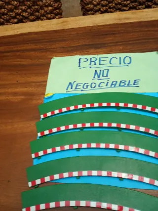 Scalextric Lote 10 Bordes Curva R2 pista negra