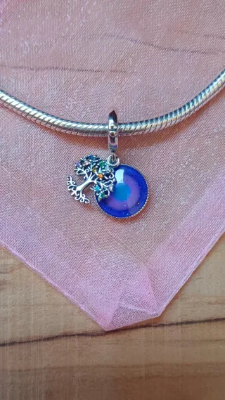 Charm Colgante | Árbol de la Vida Medalla morada
