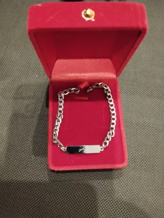 Pulsera Acero Letra A Grabada