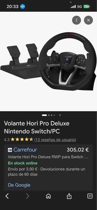 Volante y pedales Hori Pro Deluxe Nintendo Switch/