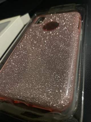 iPhone 10 custodia glitter rosa a 3 strati