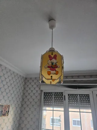 Lámpara infantil techo Mickey y Donald