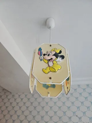 Lámpara infantil techo Mickey y Donald