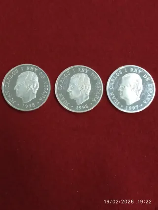 Lote 3 Monedas Plata 1000 Pesetas