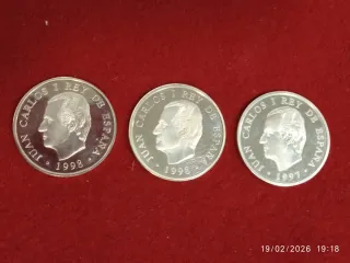 Lote 3 Monedas Plata 1000 Pesetas