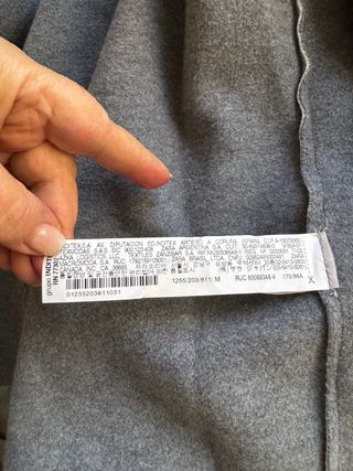 Abrigo Zara paño gris