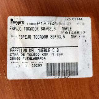 Espejo Grande Madera maciza 80x93 cm