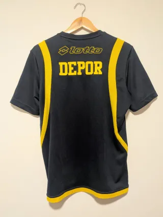 Camiseta Lotto Deportivo La Coruña Negra/Dorada