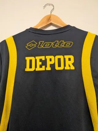 Camiseta Lotto Deportivo La Coruña Negra/Dorada