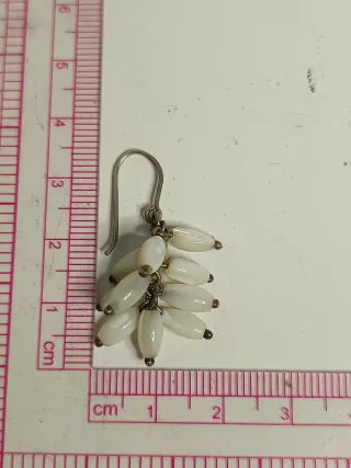 Pendientes Plata Ley y Cristal Blanco