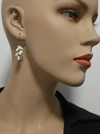 Pendientes Plata Ley y Cristal Blanco