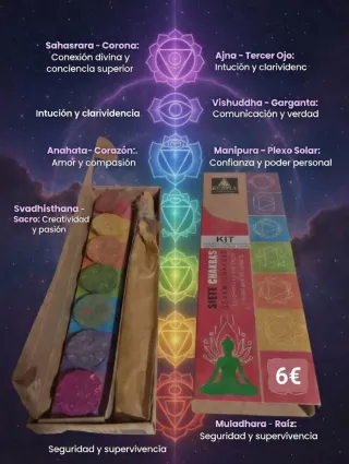 Kit 7 Chakras Incienso Natural