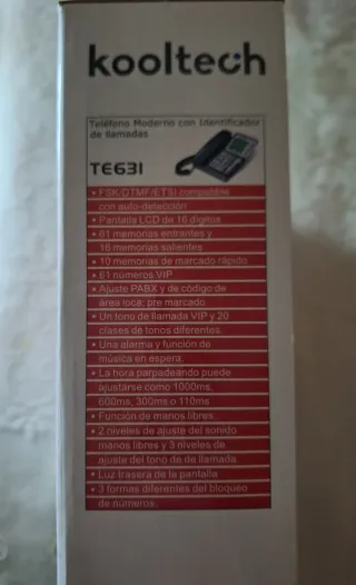 Teléfono Kooltech TE63I con Identificador Llamadas