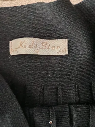 Gonna plissettata nera con strass