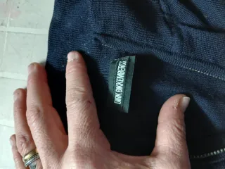 Cardigan blu con zip