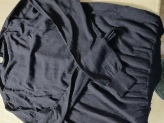 Cardigan blu con zip