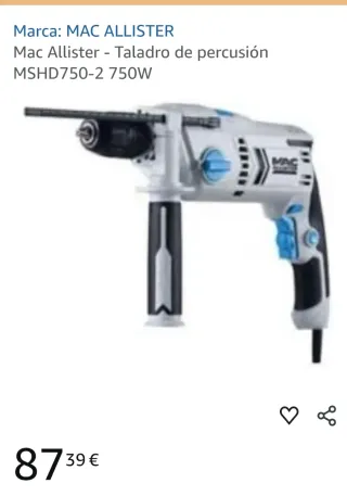 Taladro percutor con maletín