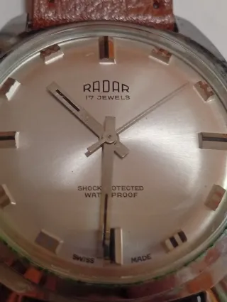 Reloj Radar 17 Jewels Suiza Correa  Cuero Marrón