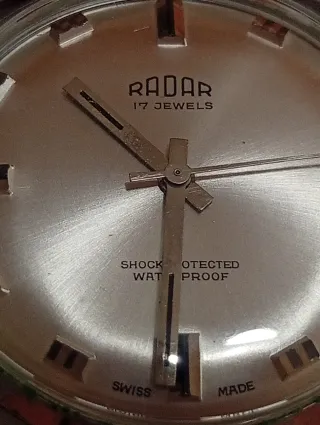 Reloj Radar 17 Jewels Suiza Correa  Cuero Marrón
