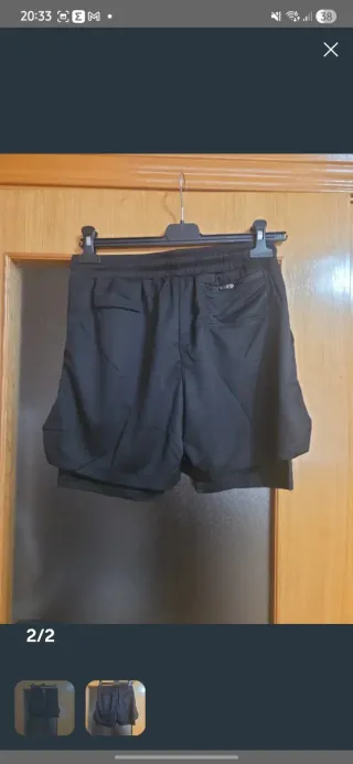 Pantalones Deportivos 2 en 1 con Mallas Talla L