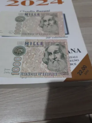 2 Banconote 1000 Lire Collezionismo una con errore