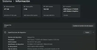 PORTATIL LENOVO IDEAPAD PRO 5 16GB 680M GARANTÍA