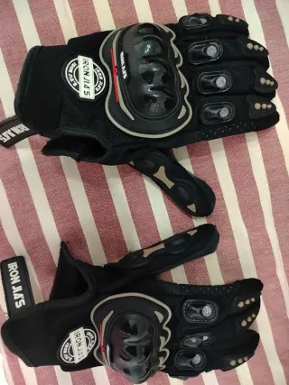 Guantes Moto IRON JIA'S Negro/Plata