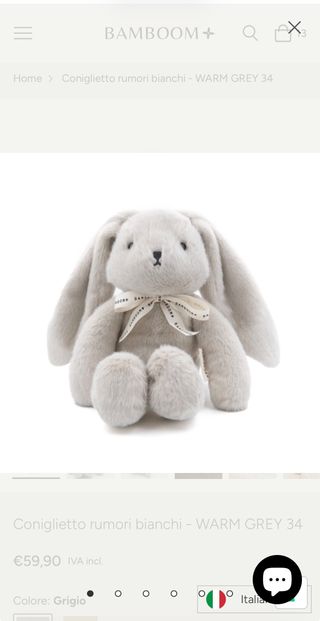 Coniglietto Bamboom con rumori bianchi