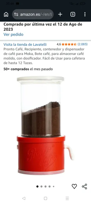 Dispensador cafetera italiana Lavatelli