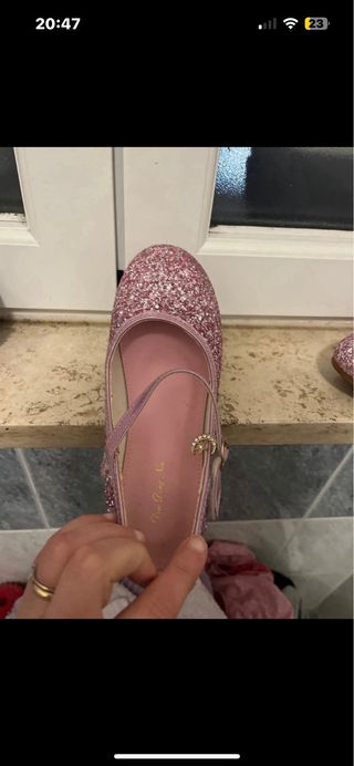 Ballerine rosa con brillantini