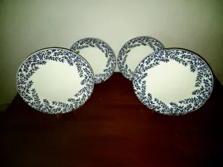 Juego de platos porcelana italiana Quadrifogli.