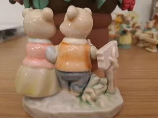 Ceramica vintage orsetti anni 70 Decorazion pasqua