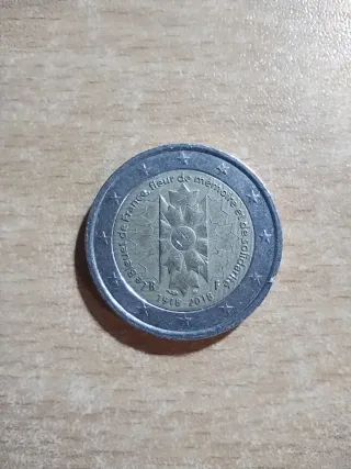 Moneta 2 Euro Francia 1918-2018