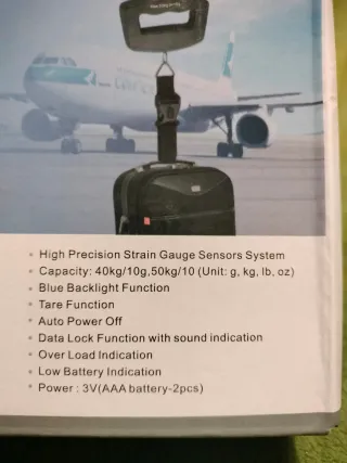 Báscula de mano electrónica para equipaje
