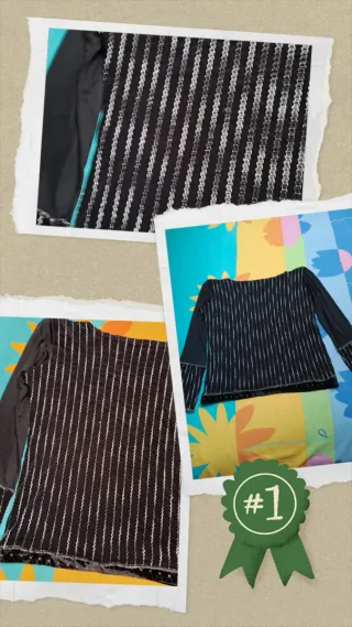 Jersey fino con detalles plateados