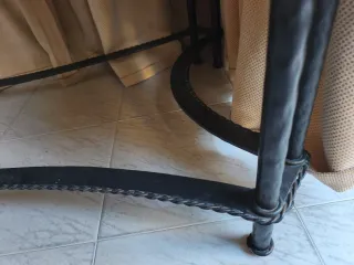 Mesa camilla forja color bronce