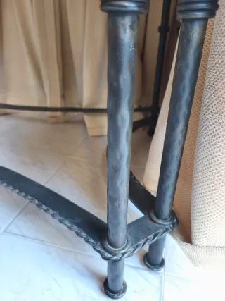 Mesa camilla forja color bronce