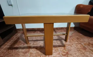 Mesa de centro madera y cristal