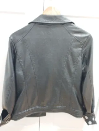 Chaqueta Biker Piel sintética Negra Talla L