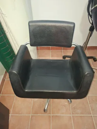 Sillón de tocador negro