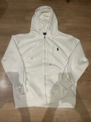 Sudadera Polo Ralph Lauren Blanca Cremallera
