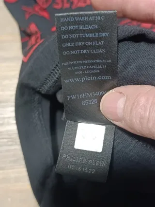 Camiseta Philipp Plein Calavera Roja y Diamantes