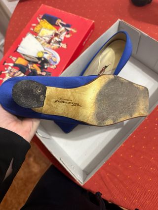 Zapatos de fallera Descans azules y multicolor